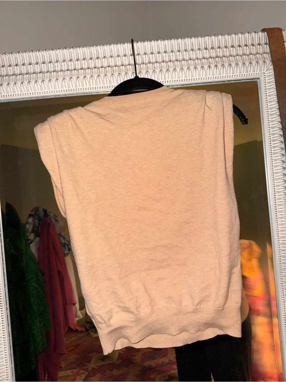 Evereve Sleeveless Crewneck Top — tan - Picture 4 of 4